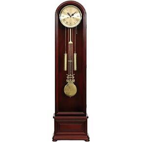 Grandfather Clocks Wood Grandfather Clock Floor Pendulum Chimes Roman Numeral for Home(Red) in Kuwait