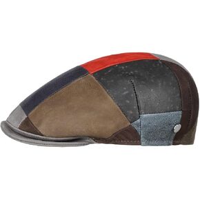 Lierys Capri Leather Patchwork Flat Cap Made in Italy Men Autumn Winter in Saudi Arabia