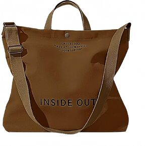 Canvas Tote Bag for Women Men 16A Canvas Inside Out Tote Bag with Adjustable Strap Large Capacity Work Tote Bag in Saudi Arabia