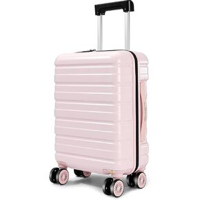 Lekesrping Underseat Carry On Luggage for Women, 16 Inch Stylish Lightweight Under Seat Carry on Suitcase with Multi-Compartment Layers & 360° Wheels for Airline TAS approved, Light Pink in Saudi Arabia
