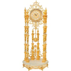 Grandfather Clocks Metal Floor Clock Quartz European Style Ornate for Home Villa Mansion in Kuwait