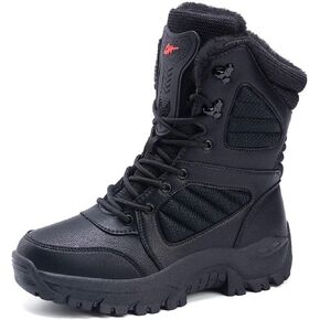 Men's Winter Hiking Snow Boots Warm Fur Lined Waterproof Non-Slip Outdoor Trekking Walking Shoes in Saudi Arabia