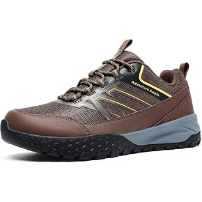 Men's Wide Width Hiking Shoes Waterproof Low Top Trail Running Shoes Orthopedic Arch Support Non Slip Lightweight Outdoor Walking Sneakers in Saudi Arabia