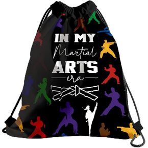 Lightweight Drawstring Sport Bag, Martial Arts Bag - In My Martial Arts Era, Inspiring Quote Drawstring Backpack, Water-Resistant Cinch Bags for Gym, Sport, Training, Practical Bags for Women Men 030 in Saudi Arabia