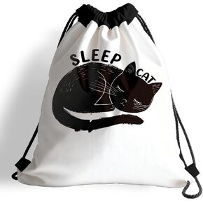 Drawstring Bag for Women Men, Funny Quote Kitten Bag - Cat Sleep, Lightweight Drawstring Sports Backpack, Quick-drying and Moisture-proof Bags for Gym, Sports, Travel, Daily Use 194 in Saudi Arabia