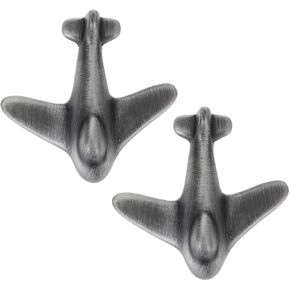 UPKOCH Airplane Cabinet Drawer Knobs for Room, Small Metal Airplane Pull Handles with Screws, Black Brushed Finish, 2pcs for Wardrobe, Dresser, and Cabinet Doors in Saudi Arabia
