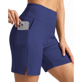 Women Swim Shorts 5 Inches High Waist Extremely Stretch Softness Quick Dry for Pool Beach Board Summer Vacation in Saudi Arabia