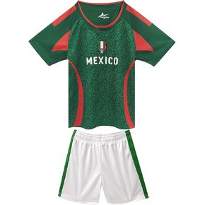 Youth Soccer Jersey & Shorts Set for Boys Girls, Argentina USA Breathable Kids Football Training Kit, Outdoor Sports in Saudi Arabia