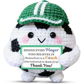 Fathers Day Dad Gifts from Daughter Son Wife, Positive Handmade Crochet Dad Valentines Birthday Gift, Funny Cute Small Gif t for Father, I Love You Papa Gif t Idea Unique Mini Soccer Doll for Father in Saudi Arabia