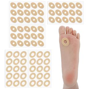 75 Pcs Corn Cushions for Feet, Self-Adhesive Corn Cushions for Toes, Foot Callus Protectors for Men and Women (Yellow, Small Oval) in Saudi Arabia