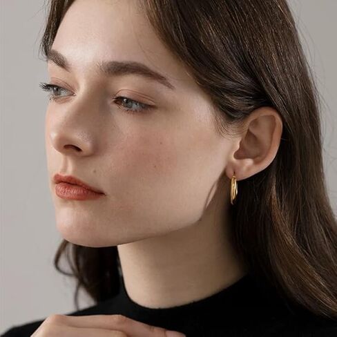 14K Gold Hoop Earrings for Women, Lightweight Everyday Hoops - Perfect Mother’s Day, Valentine’s, Anniversary & Birthday Gifts for Wife in Saudi Arabia