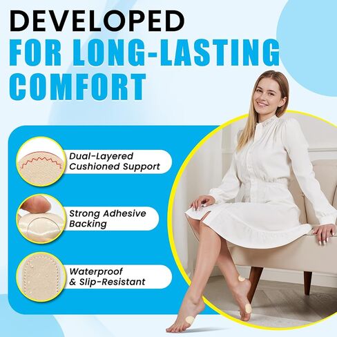 Bunion Pads to Wear with Shoes - 30 Pcs Waterproof Bunion Cushions for Women and Men - Adhesive Bunion Protector for Walking, Standing, Hiking, Sport, Daily Use in Kuwait