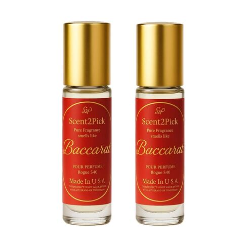 Baccarat Rouge 540 ROLL-ON SCENT OIL - 10ml Alcohol-Free Long-Lasting Oil-Based Fragrance in Travel-Friendly Roller Bottle (2PCs) in Kuwait