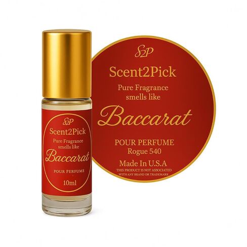 Baccarat Rouge 540 ROLL-ON SCENT OIL - 10ml Alcohol-Free Long-Lasting Oil-Based Fragrance in Travel-Friendly Roller Bottle (2PCs) in Kuwait