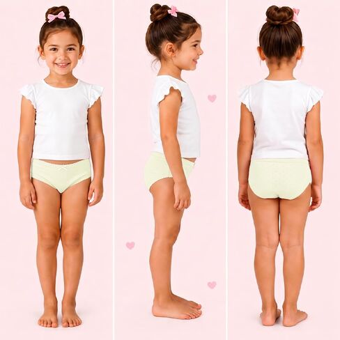 Princess Rose Baby Toddler Girls Underwear - 5 Pack Cotton Pointelle Knit Kids Underwear Girls Panties Multipack (2T-6X) in Kuwait