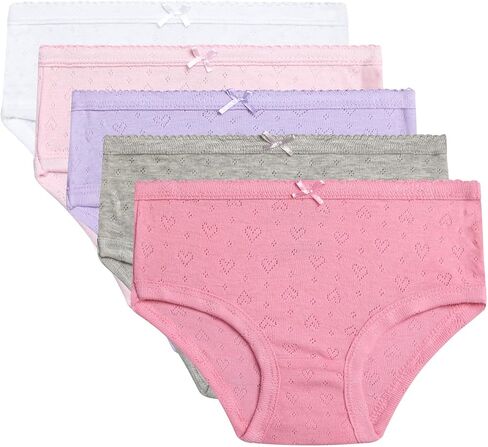 Princess Rose Baby Toddler Girls Underwear - 5 Pack Cotton Pointelle Knit Kids Underwear Girls Panties Multipack (2T-6X) in Kuwait
