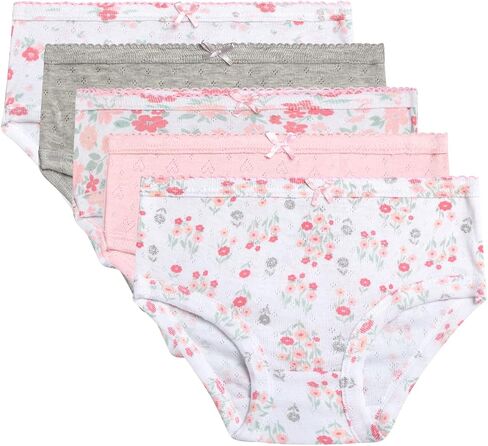Princess Rose Baby Toddler Girls Underwear - 5 Pack Cotton Pointelle Knit Kids Underwear Girls Panties Multipack (2T-6X) in Kuwait