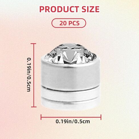 20Pcs Veil Weights Wedding Magnetic Diamonds,Rhinestone Crystals Hijab Scarf Magnets for Women Clothes Scarf Bridal Wedding Dress Veil Accessories in Kuwait