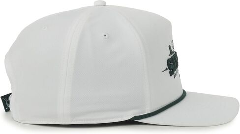 Outdoor Cap Six Iron Golf Cowboy Cap – White High Crown Hat, Dark Rope Detail, Western Golf Graphic, One Size in Kuwait
