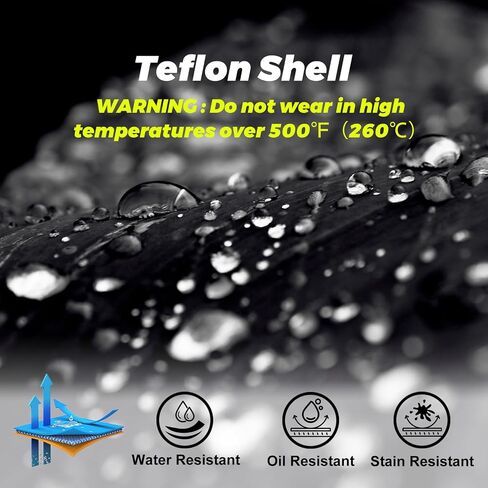 Men's Winter Work Jacket with Teflon Fabric Protector,Fleece Lined Thermal Insulated Black Hooded Coat in Kuwait