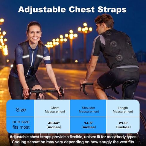 Cooling Vest for Men & Women, Wearable Cooling Jacket with 6 Semiconductor Cooling Plates, Portable Air Conditioner Vest for Outdoor Work, Gardening, Fishing, Construction in Kuwait