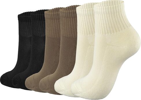 BomKinta Ankle Socks for Women - Soft Cotton Quarter Socks with Reinforced Sole - Casual Sock with Band 6 Pairs Gifts in Kuwait