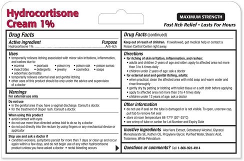 TARO Hydrocortisone Aloe 1% Cream 1Oz in Kuwait
