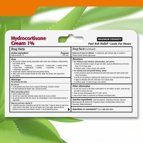 TARO Hydrocortisone Aloe 1% Cream 1Oz in Kuwait