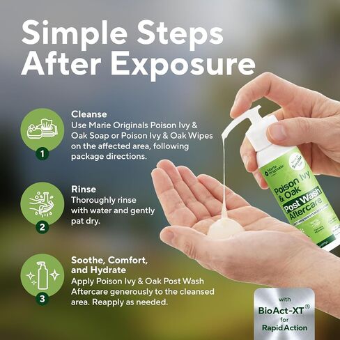 Marie Originals Poison Ivy & Oak Post Wash Aftercare Lotion – Cooling Rash Relief Cream for Itchy Skin – Hydrating Moisturizer with Tea Tree & Peppermint Oil – Post-Wash Soothing Lotion – 6 fl oz in Saudi Arabia