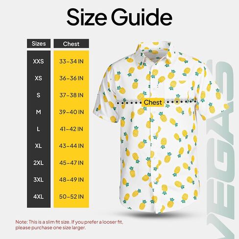 Vegas Hawaiian Shirts for Men Casual Beach & Summer Party Shirts, Stretch Fabric with Modern Fit in Saudi Arabia