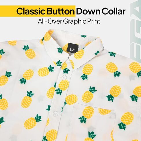 Vegas Hawaiian Shirts for Men Casual Beach & Summer Party Shirts, Stretch Fabric with Modern Fit in Saudi Arabia