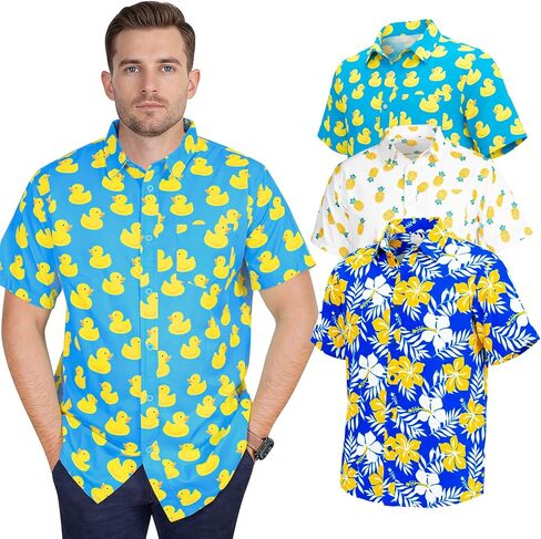 Vegas Hawaiian Shirts for Men Casual Beach & Summer Party Shirts, Stretch Fabric with Modern Fit in Saudi Arabia