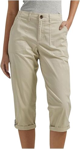 Capri Pants for Women with Pockets for Work Casual Summer Straight Leg Cropped Pants High Waist Relaxed Fit Trousers in Saudi Arabia