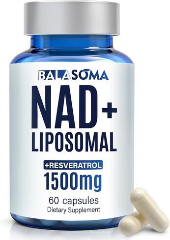 NAD Supplement 1500mg - Liposomal NAD+ Nicotinamide Riboside with Resveratrol - Support Cellular Health, Stamina & Healthy Aging for Women & Men in Saudi Arabia