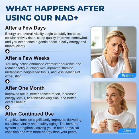 NAD Supplement 1500mg - Liposomal NAD+ Nicotinamide Riboside with Resveratrol - Support Cellular Health, Stamina & Healthy Aging for Women & Men in Saudi Arabia