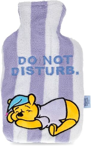 Disney Winnie the Pooh Hot Water Bottle | Officially Licensed | Do Not Disturb | Soft Plush Cover | 500ml | Cosy Gift | Mad Beauty in Saudi Arabia