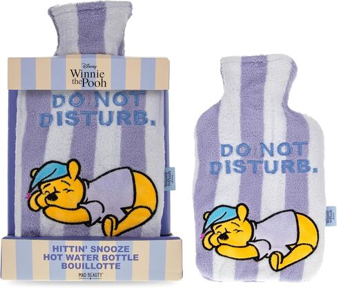 Disney Winnie the Pooh Hot Water Bottle | Officially Licensed | Do Not Disturb | Soft Plush Cover | 500ml | Cosy Gift | Mad Beauty in Saudi Arabia
