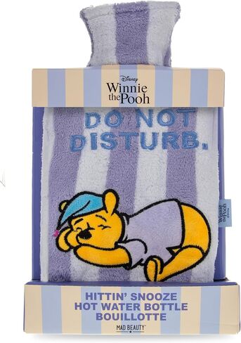 Disney Winnie the Pooh Hot Water Bottle | Officially Licensed | Do Not Disturb | Soft Plush Cover | 500ml | Cosy Gift | Mad Beauty in Saudi Arabia