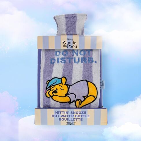 Disney Winnie the Pooh Hot Water Bottle | Officially Licensed | Do Not Disturb | Soft Plush Cover | 500ml | Cosy Gift | Mad Beauty in Saudi Arabia