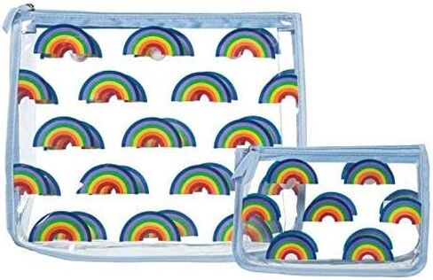 BOGG BAG Clear Designer Zipper Insert (Set of 2) Travel Organizer Storage Pop In (Rainbow) in Saudi Arabia