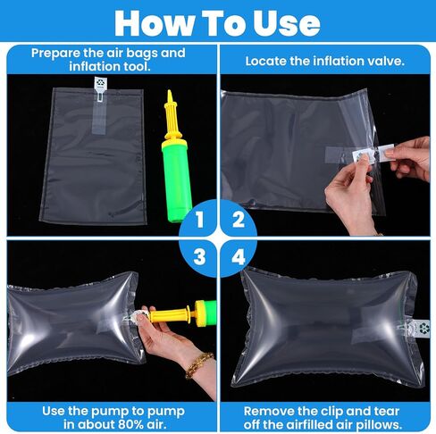 100 عبوة من حشو المحفظة للحفاظ على الشكل ومنع التجاعيد باستخدام المضخة، إدراج مشكل حقيبة نسائية / منظم حقيبة يد للتخزين والعرض، وسائد هوائية صغيرة لتعبئة بدائل الشحن in Kuwait