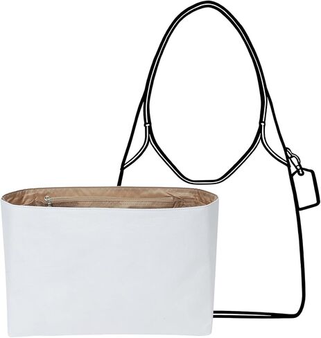 Purse Organizer Insert for Coach Brooklyn 39, Brooklyn 39 Bag Insert with 9 Pockets & Elastic Bottle Holder, Waterproof Lightweight Dupontpaper Bag Shaper for Coach Brooklyn Bag, Black in Saudi Arabia