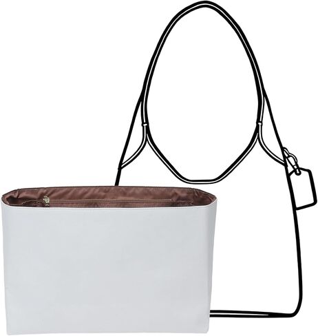 Purse Organizer Insert for Coach Brooklyn 39, Brooklyn 39 Bag Insert with 9 Pockets & Elastic Bottle Holder, Waterproof Lightweight Dupontpaper Bag Shaper for Coach Brooklyn Bag, Black in Kuwait