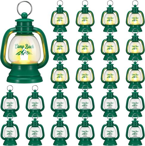 VIHOSE 24 Pcs Mini Camp Bachelorette Lanterns Decor Bulk Camping Bachelorette Party Favors 4 Inch Small Lantern Table Centerpiece Camp Bach Hanging Lamp Ornaments for Camping Party Decorations in Kuwait