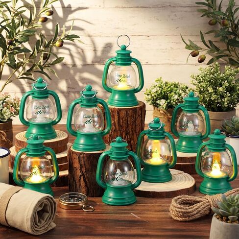 VIHOSE 24 Pcs Mini Camp Bachelorette Lanterns Decor Bulk Camping Bachelorette Party Favors 4 Inch Small Lantern Table Centerpiece Camp Bach Hanging Lamp Ornaments for Camping Party Decorations in Kuwait