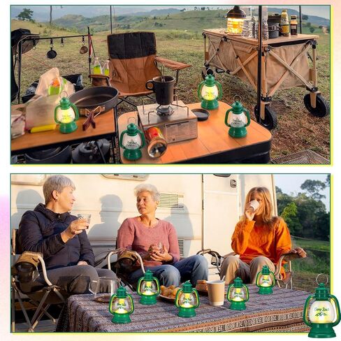 VIHOSE 24 Pcs Mini Camp Bachelorette Lanterns Decor Bulk Camping Bachelorette Party Favors 4 Inch Small Lantern Table Centerpiece Camp Bach Hanging Lamp Ornaments for Camping Party Decorations in Kuwait