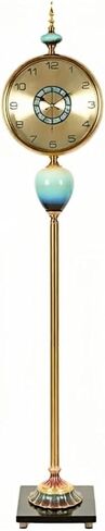 Grandfather Clocks Metal Floor Standing Clock Quartz Silent Gold for Living Room Decor in Kuwait