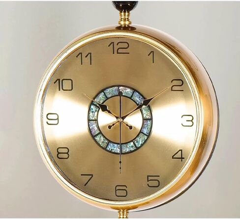 Grandfather Clocks Metal Floor Standing Clock Quartz Silent Gold for Living Room Decor in Kuwait