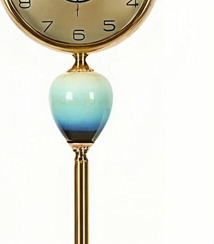 Grandfather Clocks Metal Floor Standing Clock Quartz Silent Gold for Living Room Decor in Kuwait