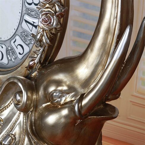 Grandfather Clocks Vintage Elephant Floor Clock Home Statue Clocks Beside with Quartz Movement Bedroom Living Room in Kuwait